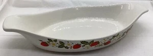 Sheffield Au Gratin Baking Dish Stoneware 10" Strawberries n Cream - Vintage - Picture 1 of 5