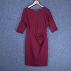 Winser London Womens Dress Size 14 Purple Stretch Formal Event Occasion Party