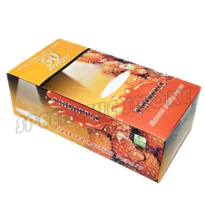 10×50 sheets PINEAPPLE Fruit Flavored Cigarette Rolling Paper 500 Papers 78×44mm - Picture 1 of 4