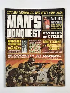 Man's Conquest Magazine December 1965- men adventure pulp male GGA - Picture 1 of 3