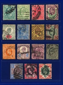 1902-13 SG215-314 ½d-1s EVII Simplified Set (15) Good Used paop - Picture 1 of 3