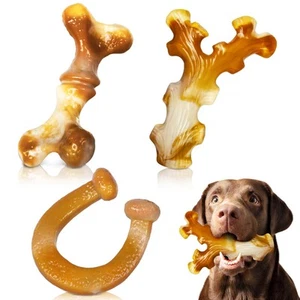 3-Pack Indestructible Dog Toys for Aggressive Chewers, Tough Large Dogs Bones... - Picture 1 of 7
