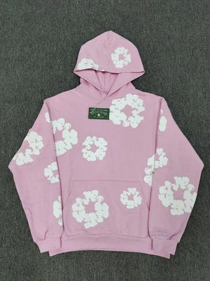 Новый джинсовой ткани слезы хлопок венок толстовка с капюшоном розовый S-XL подлинный - Изображение 1 из 4