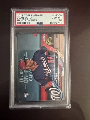 Actualización Topps 2018 Juan Soto Hands On Hips PSA 10 Foto 1 de 2