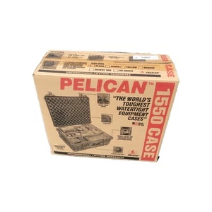 Pelican 1550 Case With Foam - Black - New Open Box - Picture 1 of 8