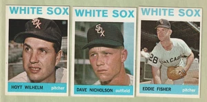 Topps 1964 #13 Hoyt Wilhelm HOF #31 Nicholson #66 Fisher Chicago White Sox - Picture 1 of 2