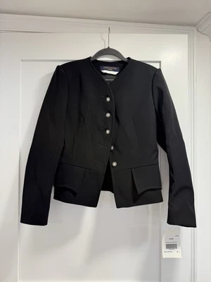 Nuevo con etiquetas Chaqueta Blazer Para Mujer Louis Vuitton LV Militar Talla 38 Pequeña Negra Logo LV Foto 1 de 4