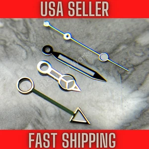 Silver/Green GMT Hands Fits Seiko NH34, 4R34, SSK, Green luminous -- USA SELLER - Picture 1 of 1