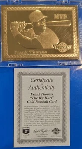 1994 ProMint 22 KARAT GOLD CARD FRANK THOMAS WHITE SOX/HOF Serial #017494 W/COA - Picture 1 of 6