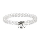 Alloy Lotus Tag Charms Gemstone Beads Beaded Bracelet for Men Women Yoga Fitness