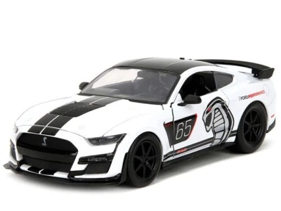 Jada 35216 1/24 ÉCHELLE Bigtime Muscle 2020 Ford Mustang Shelby GT500 #65 BLANC - Photo 1/3
