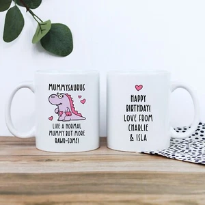 Taza de café personalizada Mummysaurus dinosaurio mamá mamá mamás regalo de cumpleaños - Imagen 1 de 24