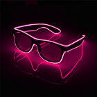 Glow Glasses Light Up El Wire Glowing Party Rave Glow-in-The Dark LED Sunglasses