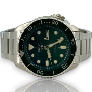 Seiko 5 Sports Geen Teal Dial SRPD61 Steel Black Dial 43mm Watch - Picture 1 of 6