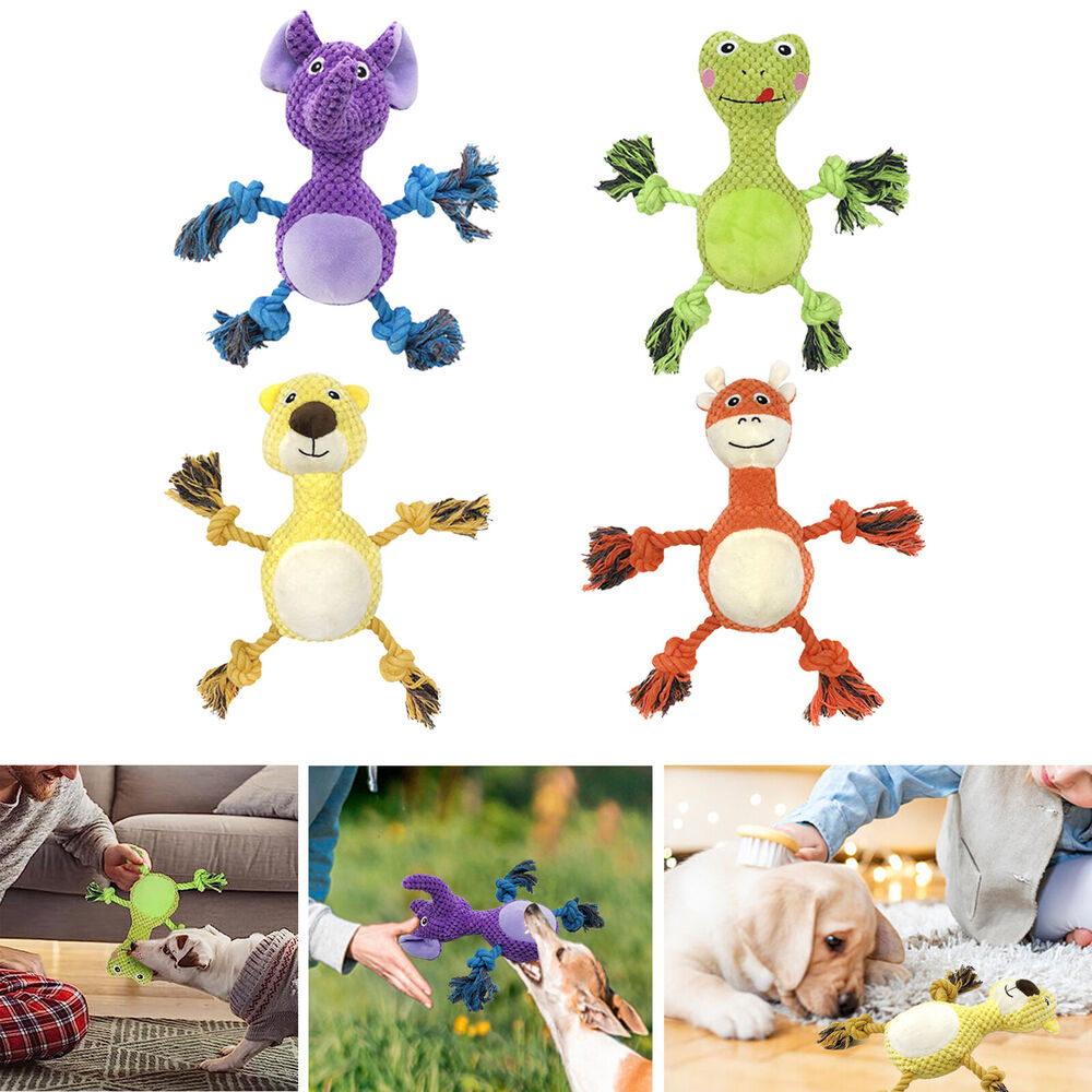 Pet Dog Puppy Chew Toy Squeaker Squeaky Soft Plush Play Sound Teeth Toys NEW