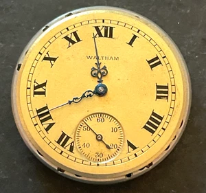 Antique 1913 Waltham Model 1900 310 Pocket Watch Movement Parts/Repair 3/0s 7j - Picture 1 of 3