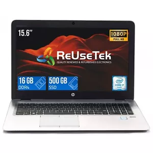 HP EliteBook 850 G3 15.6" Intel Core i7-6600U 2.60GHz 16GB RAM 500GB SSD Laptop - Picture 1 of 21