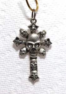 GOTHIC CROSS PENDANT NECKLACE | Dark Metal Fantasy Alternative Jewelry - Picture 1 of 4