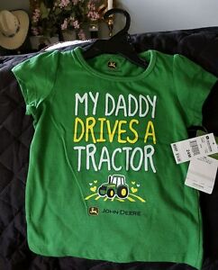 JOHN DEERE Toddler T Shirt My Daddy Drives A Tractor 4T NWT