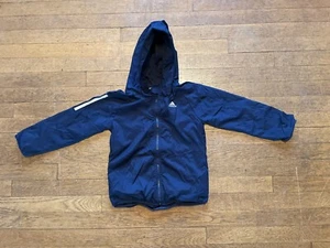 ADIDAS Hooded Windbreaker Light Jacket hood Zip-up YOUTH S (6) - Picture 1 of 3