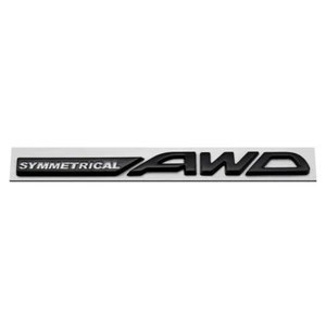 OEM Style Black Symmetrical AWD Badge Rear Trunk Forester Outback Impreza XV - Bild 1 von 2