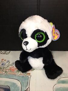 TY Beanie Boos BIG EYED BAMBOO THE PANDA BEAR 5" Plush STUFFED ANIMAL Toy