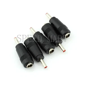 5 x alimentazione DC 5,5x2,1 mm jack donna a 3,5 mm x1,35 mm connettore adattatore spina maschio - Foto 1 di 4