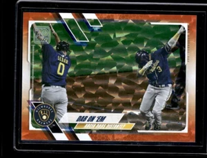 2021 Topps #7 Dab On Em /299 Orange Ice Foil Brewers - Picture 1 of 2