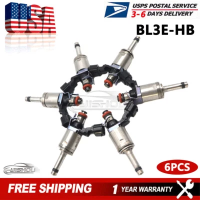 Kit Of 6 Fuel Injectors BL3E-HB For 2015-2017 Ford Expedition EL Max Limited 3.5 - Image 1 of 4