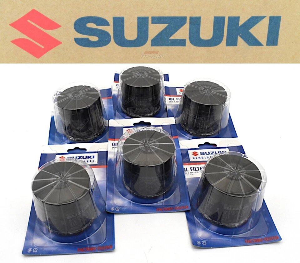 x6 Oil Filter 16510-07J00 Standard Spin On and Seal Cartridge OEM Suzuki #M223 - Image 1 of 4
