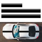 3X Stickers Long Strip Vinyl Decal Black Waterproof Fit For Car Body Hood Decor