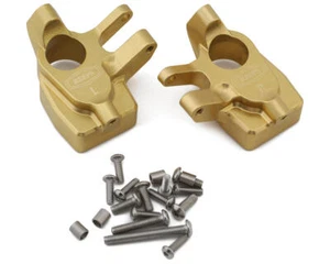 Reefs RC Axial SCX10 Pro Brass Portal Steering Knuckles (Gold) (2) (46g) - Picture 1 of 7