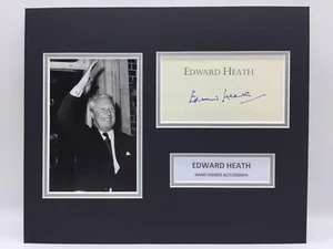 RARE Edward Heath Prime Minister Signed Photo Display + COA AUTOGRAPH POLITICS - Picture 1 of 3
