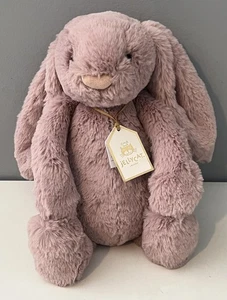 Auténtico Peluche Jellycat Bashful Luxe Bunny Rosa, Mediano, 12" Alto ~NUEVO CON ETIQUETAS - Imagen 1 de 6