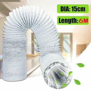 6m-exhaust-hose-150mm-PVC-flexible-pipes-for-air-conditioning-systems-Mobile-! - Picture 1 of 7