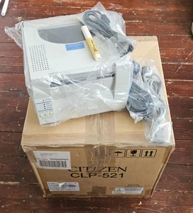 NEW Citizen CLP-521 Thermal Barcodel Label Printer + Ethernet Port Network Card - Afbeelding 1 van 3