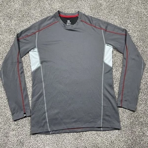 Salomon Shirt Mens XL Long Sleeve Performance Gray Athletic Outdoor Running Top - Picture 1 of 11