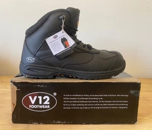 V12 Black Hiker Safety Boots V1920 Octane IGS EU 46 UK 11 - Picture 1 of 11