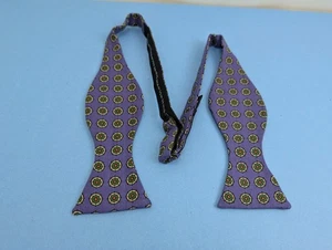 Vintage 100% Silk Polo Ralph Lauren Dotted Target NRA Bow Tie - Picture 1 of 8