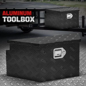 Caja de almacenamiento de herramientas lengüeta cama maletero camión camión aluminio 26" W con cerradura negra - Imagen 1 de 7