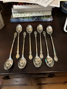 1847 Roger Bros Riflessione Internazionale Piatto Argento 1959 8 Pezzi Cucchiaino Ghiaccio - Foto 1 di 4