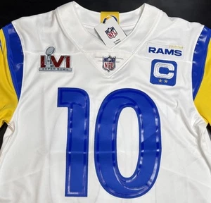 Small Cooper Ku #10 Vapor Limited Jersey Super Bowl LVI 56 Rams cuciti - Foto 1 di 12