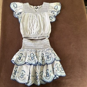 If So Brand light blue girls skirt and top size, size 12 - Picture 1 of 6