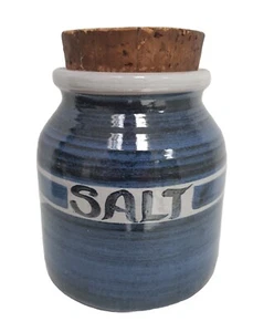 Alan Frewin Millhouse Pottery Salt Jar /Pig Original Cork Stopper Studio Art - Picture 1 of 20
