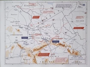 MODERN WEST POINT MAP NAPOLEONIC WARSLEIPZIG CAMPAIGN COUNTER OFFENSIVE - Picture 1 of 2