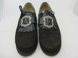 Volkl Germany Herren Gr. 11 Braun Kiltie Schnalle Riemen Grob Wildleder 36 4 Oktoberfest  - Bild 1 von 12
