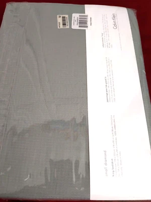 Falda de Cama Calvin Klein Pequeña Diamante Algodón Peinado Talla KING PIZARRA MARINA NUEVA EN PAQUETE Foto 1 de 4