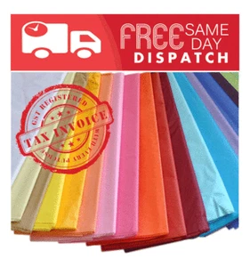 500 sheets COLOURED PREMIUM TISSUE PAPER 750 x 500mm BULK PACK Eco Acid Free - Picture 1 of 32