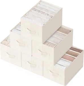 6 Pack Large Clothes Organizer, Wardrobe Closet Organizer and Storage with Handl - Picture 1 of 12