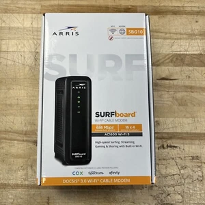 ARRIS SURFboard SBG10 DOCSIS 3.0 16 x 4 Gigabit Cable Modem/AC1600 Wi-Fi Router - Picture 1 of 7